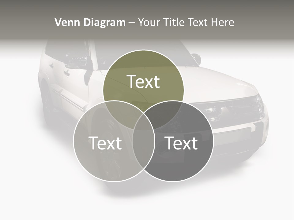 Modern White Outback / Landscape Jeep PowerPoint Template