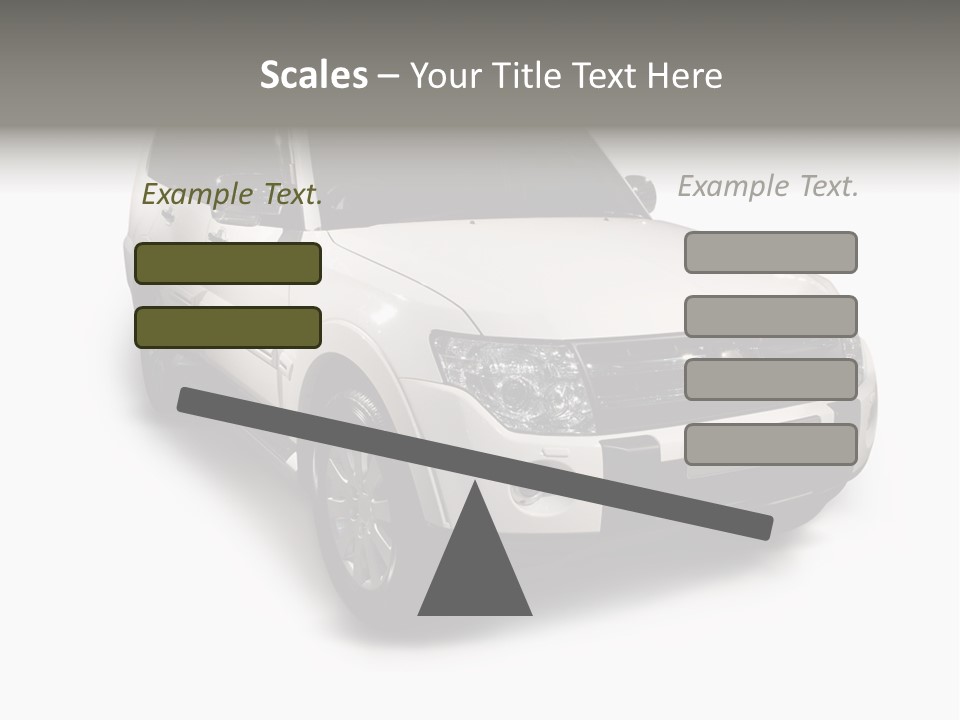 Modern White Outback / Landscape Jeep PowerPoint Template