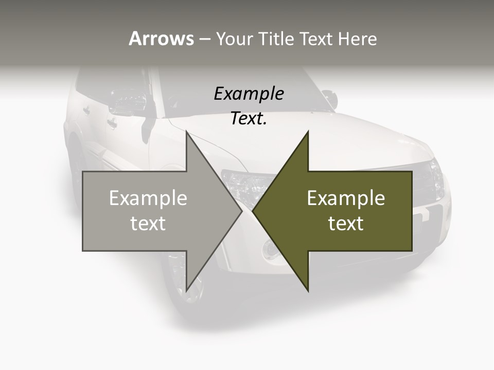 Modern White Outback / Landscape Jeep PowerPoint Template