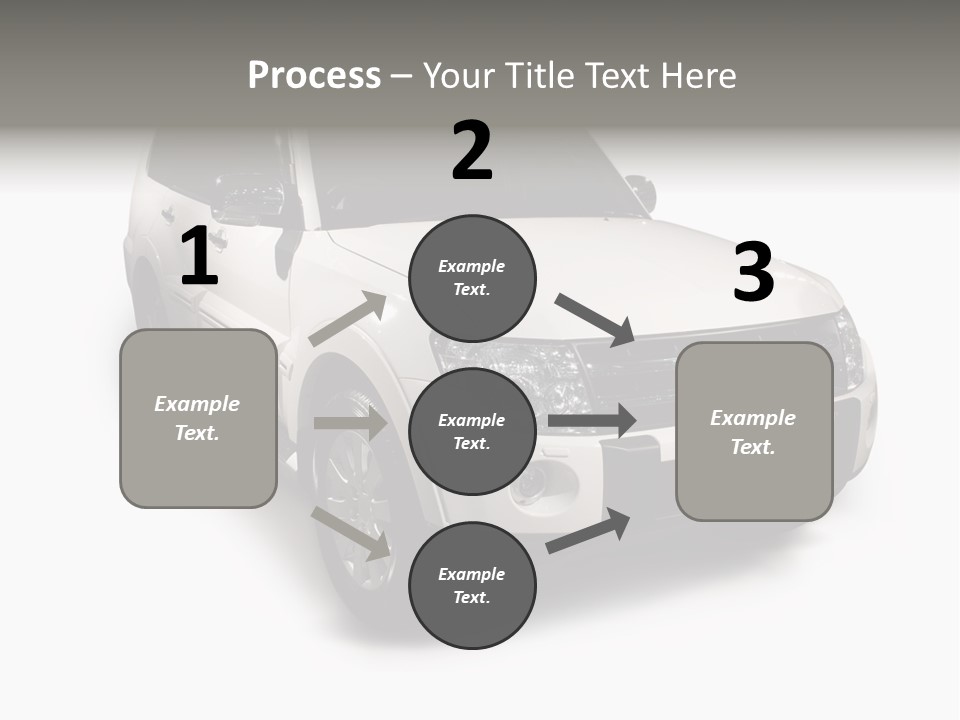 Modern White Outback / Landscape Jeep PowerPoint Template