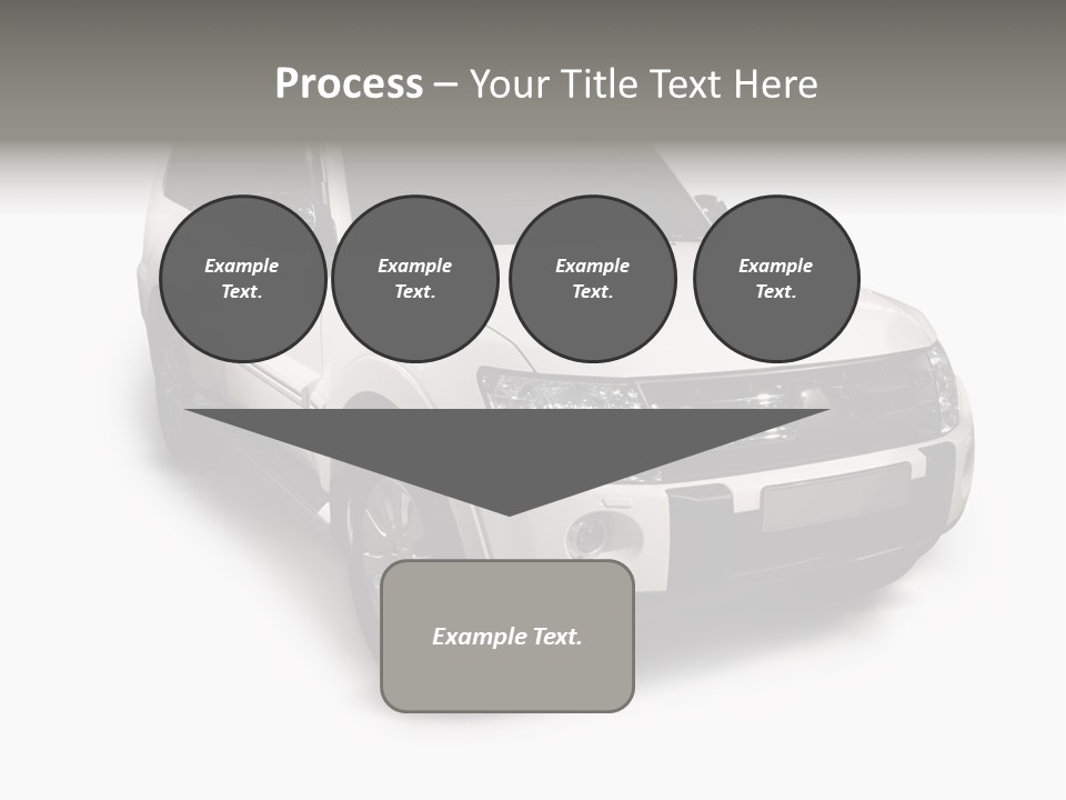 Modern White Outback / Landscape Jeep PowerPoint Template