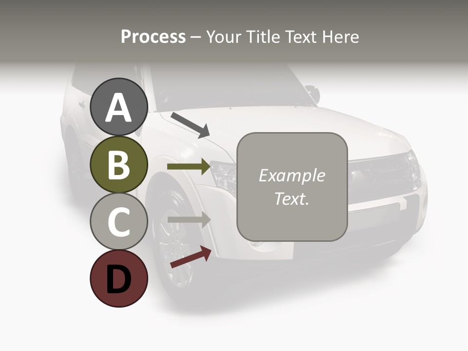 Modern White Outback / Landscape Jeep PowerPoint Template