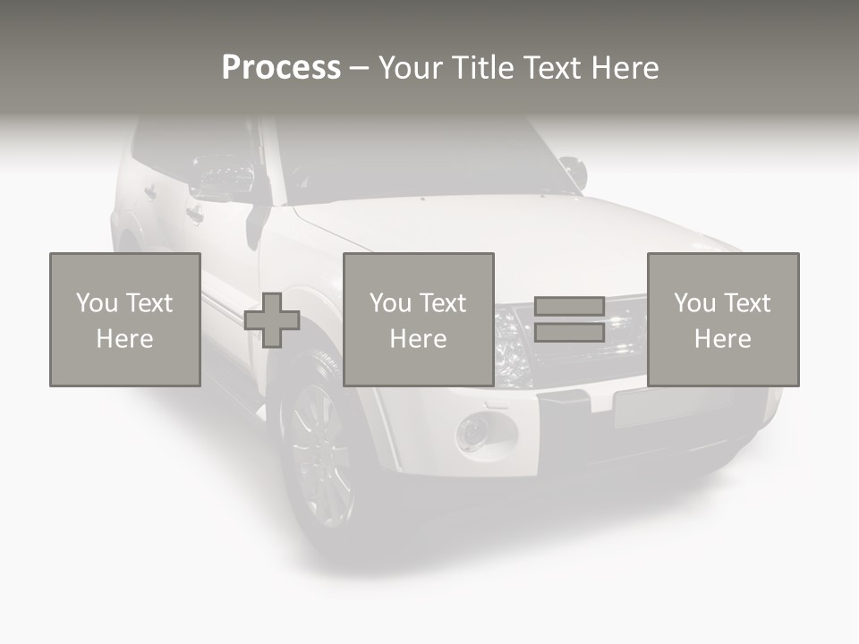 Modern White Outback / Landscape Jeep PowerPoint Template