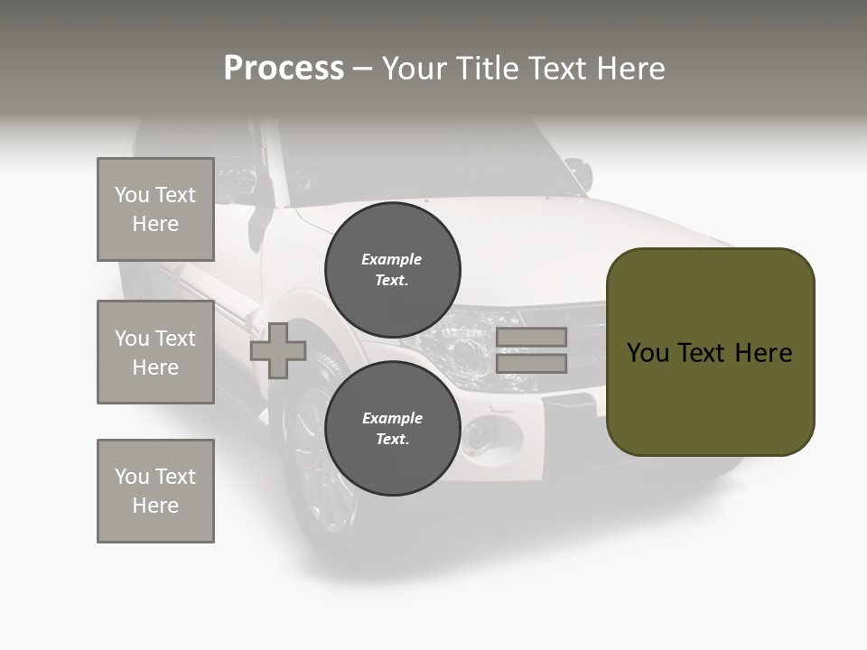 Modern White Outback / Landscape Jeep PowerPoint Template