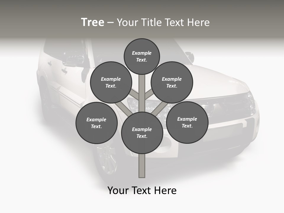 Modern White Outback / Landscape Jeep PowerPoint Template