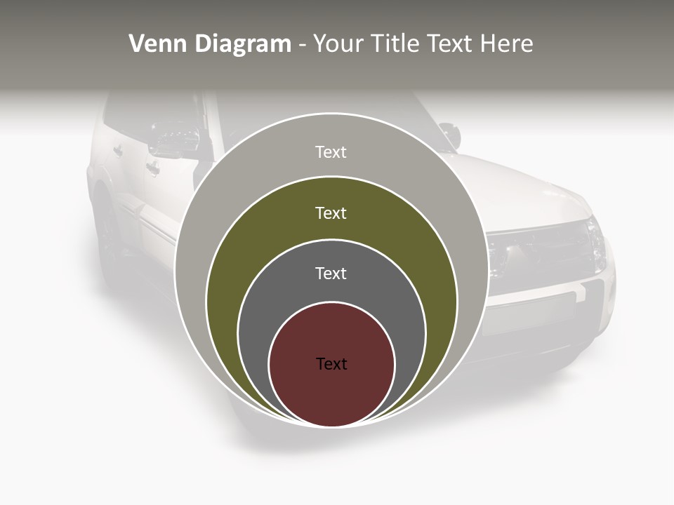 Modern White Outback / Landscape Jeep PowerPoint Template