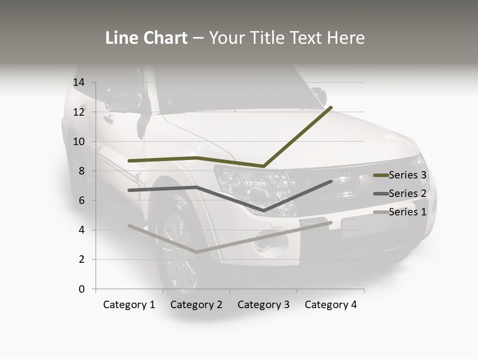 Modern White Outback / Landscape Jeep PowerPoint Template