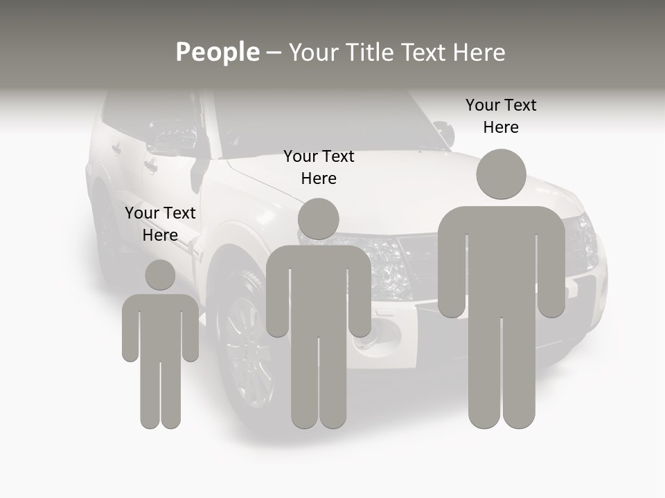 Modern White Outback / Landscape Jeep PowerPoint Template