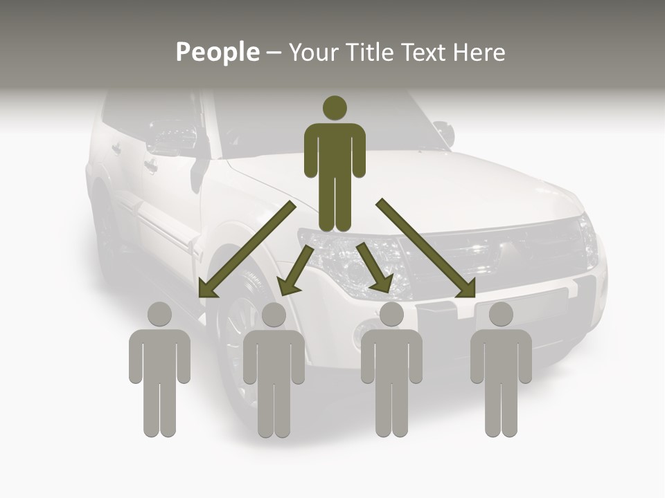 Modern White Outback / Landscape Jeep PowerPoint Template