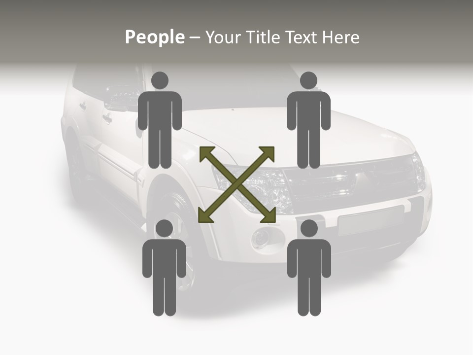 Modern White Outback / Landscape Jeep PowerPoint Template