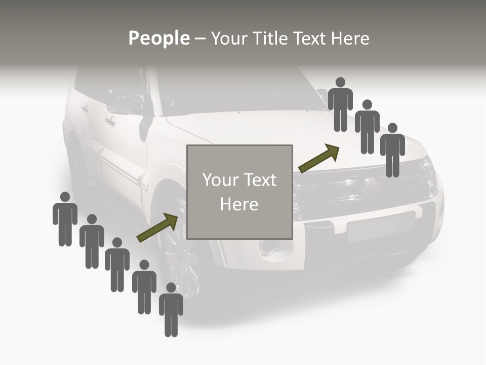 Modern White Outback / Landscape Jeep PowerPoint Template