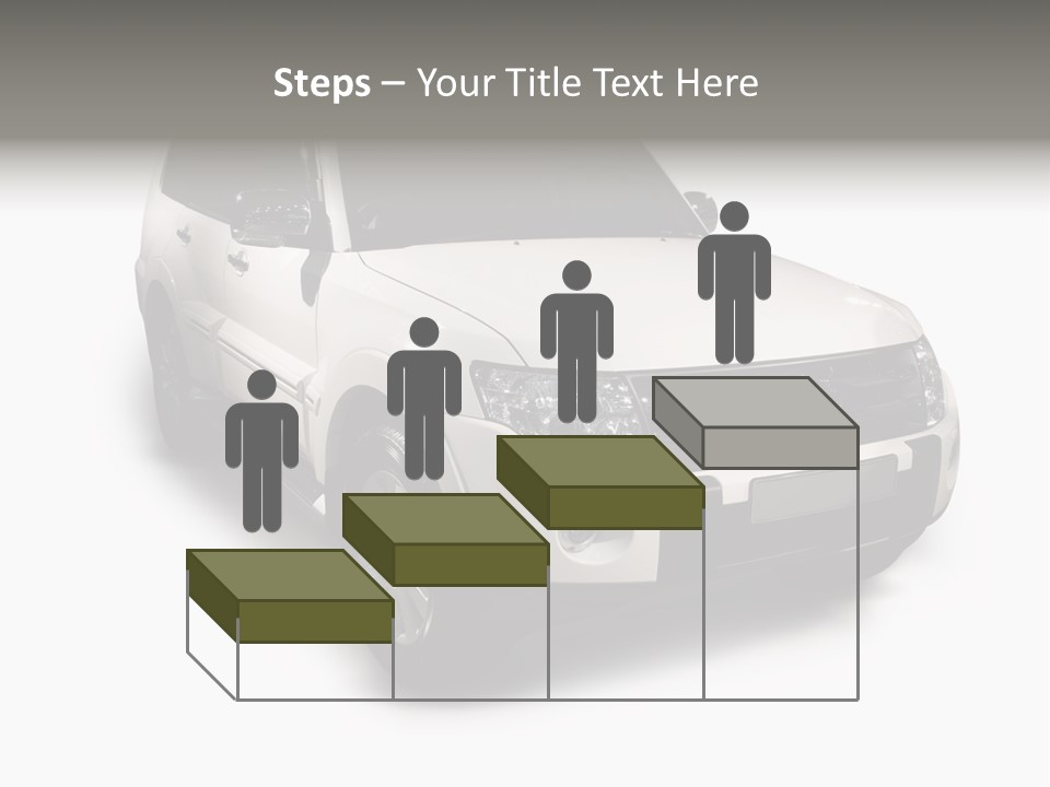 Modern White Outback / Landscape Jeep PowerPoint Template