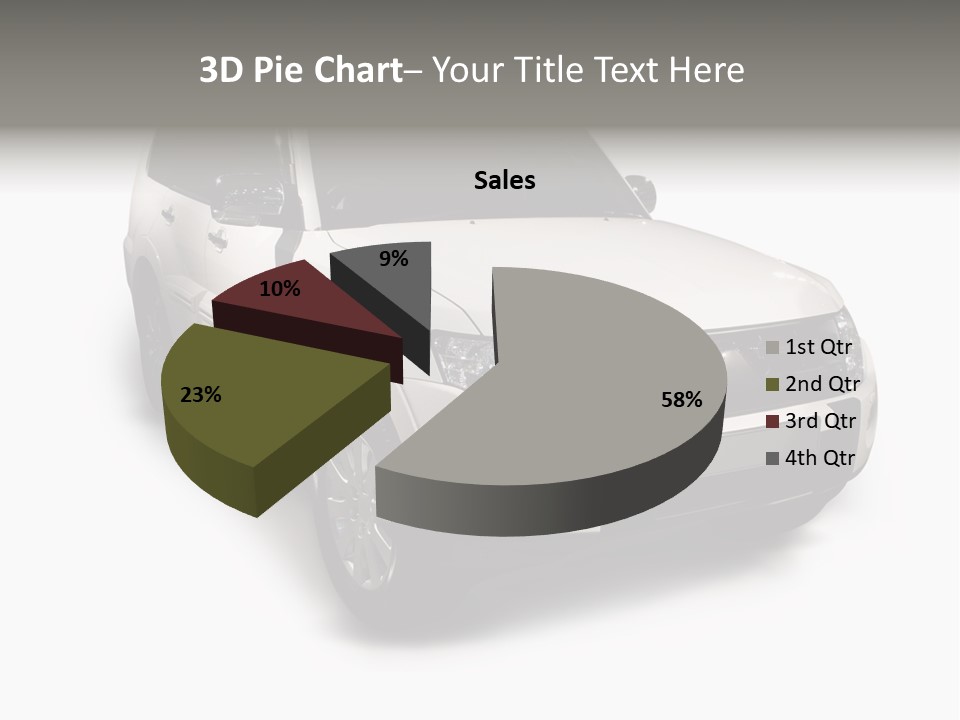 Modern White Outback / Landscape Jeep PowerPoint Template