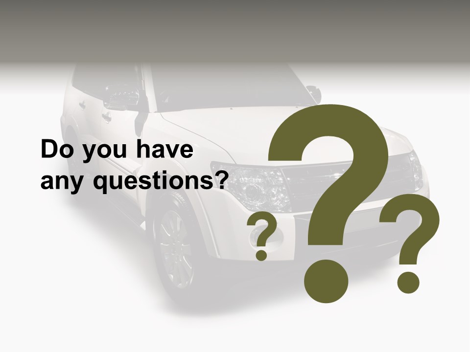 Modern White Outback / Landscape Jeep PowerPoint Template