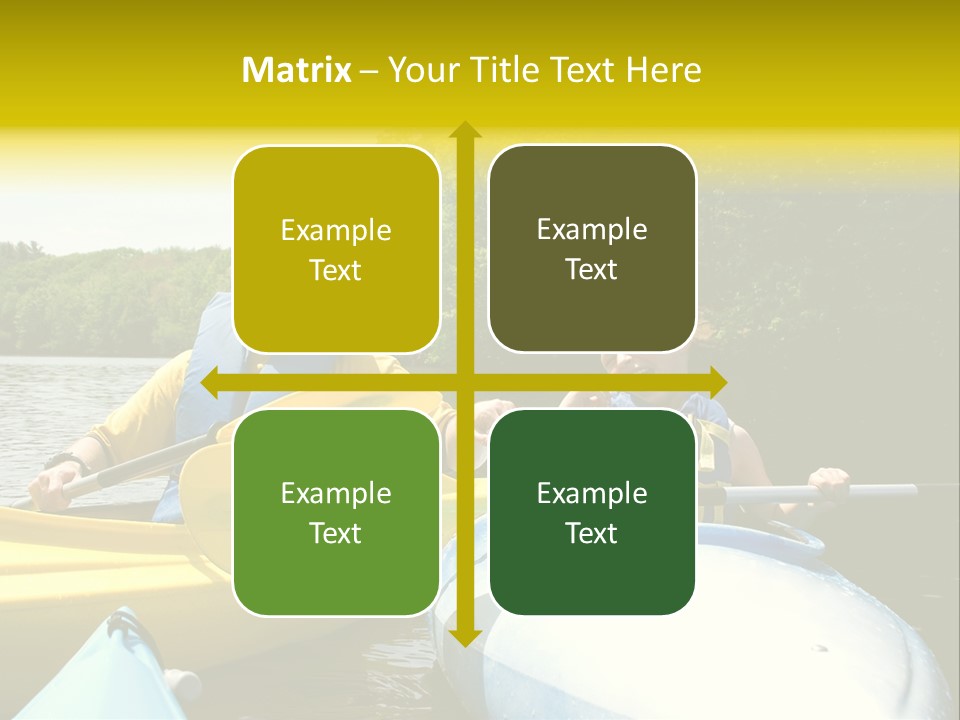 Father And Son Kayaking PowerPoint Template