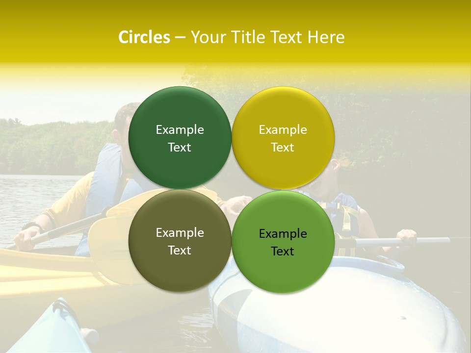 Father And Son Kayaking PowerPoint Template