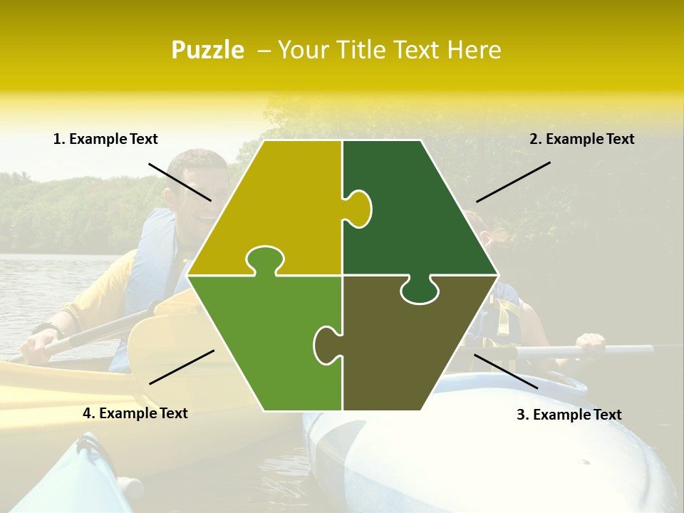 Father And Son Kayaking PowerPoint Template