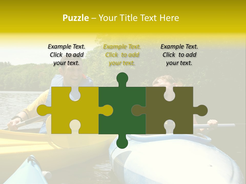 Father And Son Kayaking PowerPoint Template