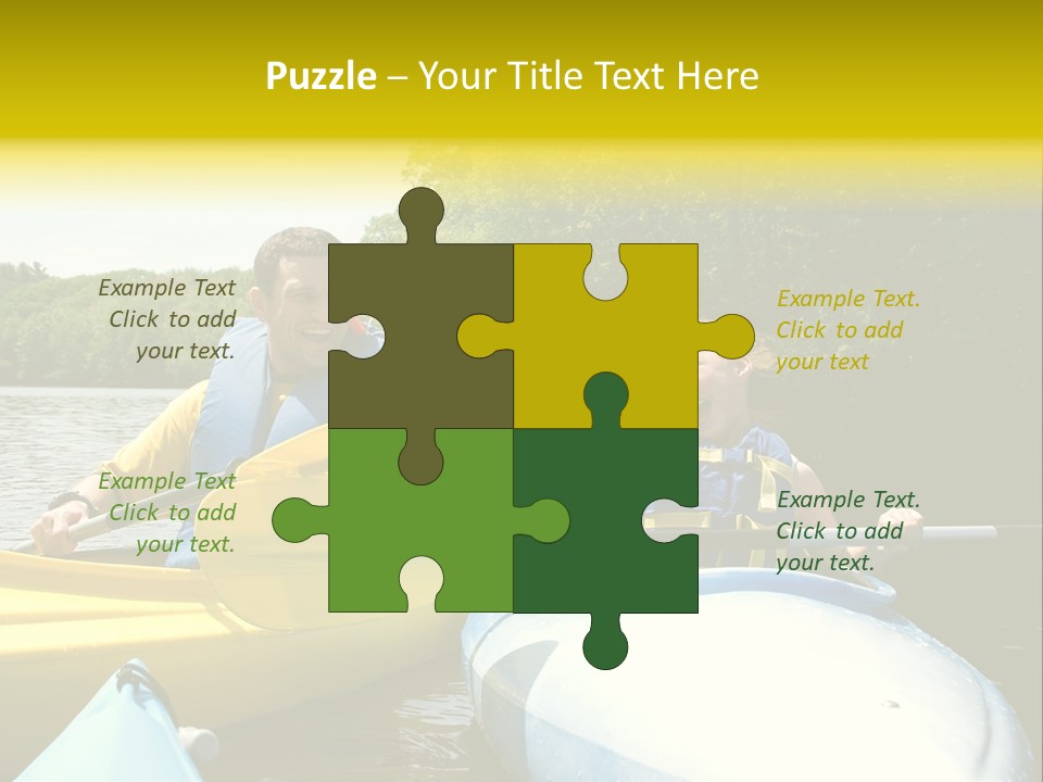 Father And Son Kayaking PowerPoint Template