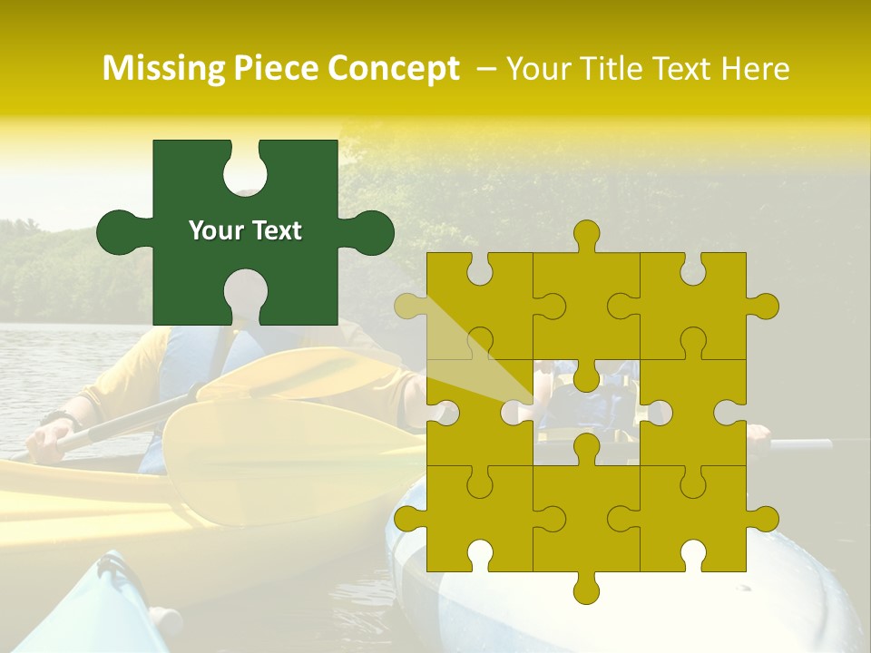 Father And Son Kayaking PowerPoint Template