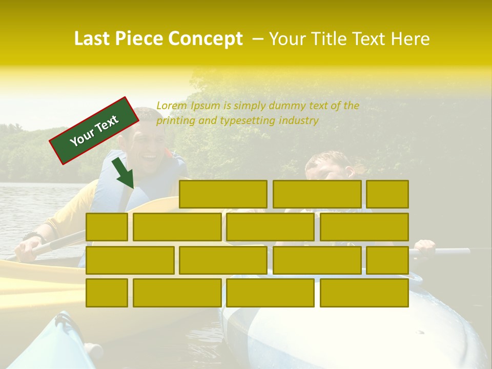 Father And Son Kayaking PowerPoint Template