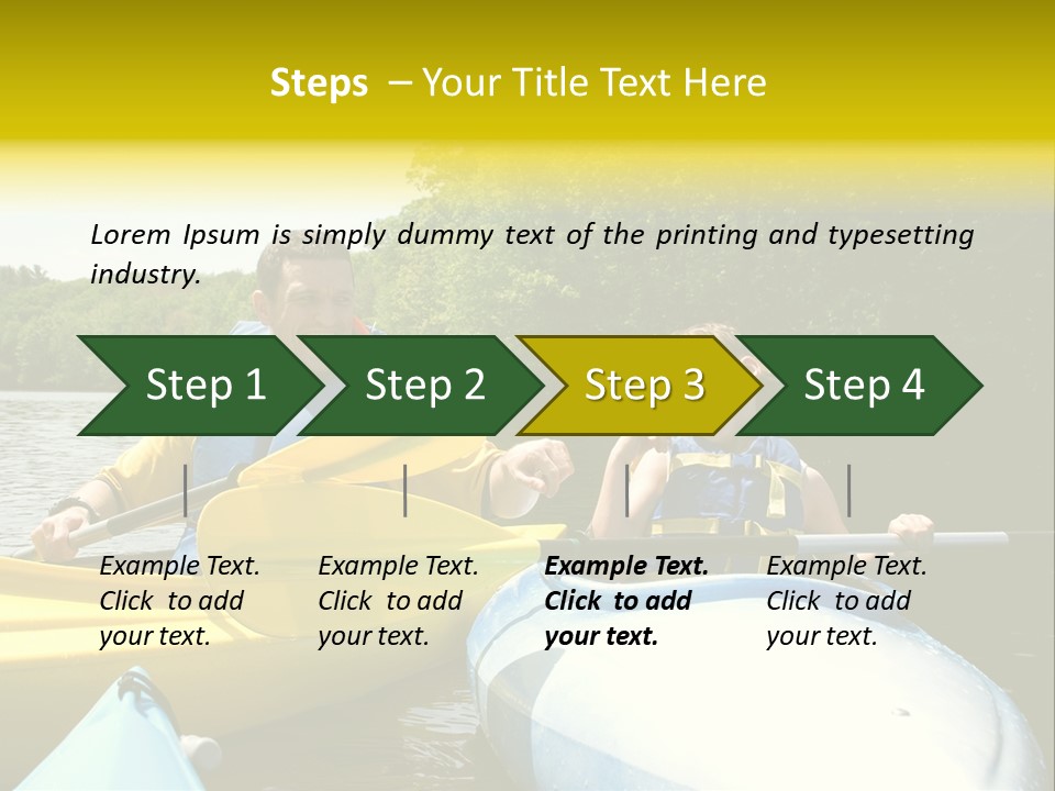Father And Son Kayaking PowerPoint Template