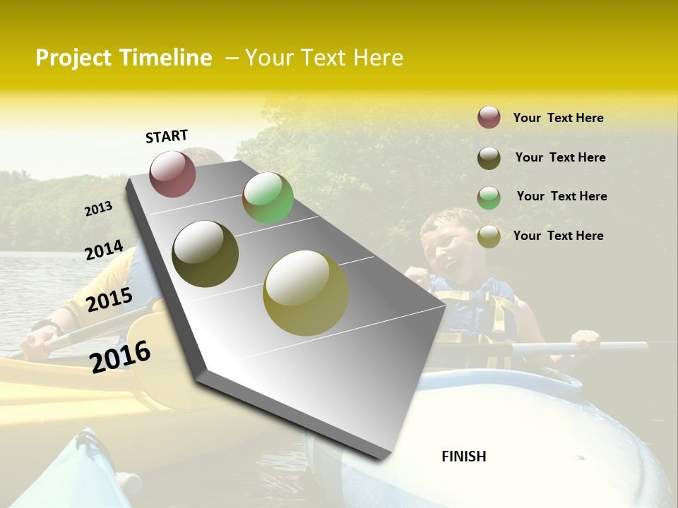 Father And Son Kayaking PowerPoint Template