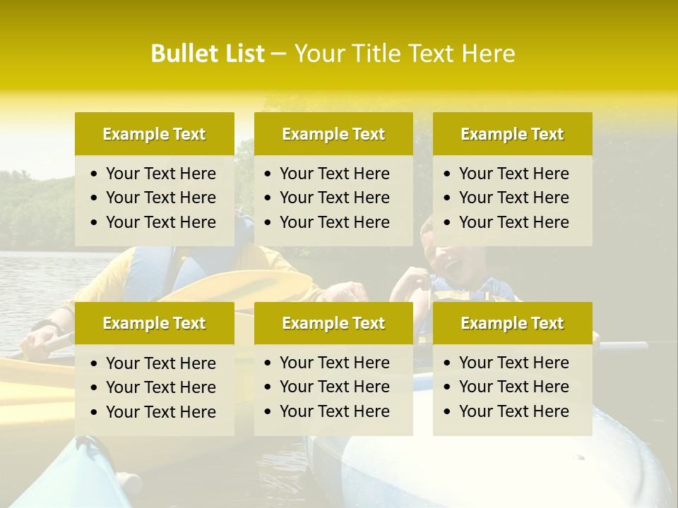 Father And Son Kayaking PowerPoint Template