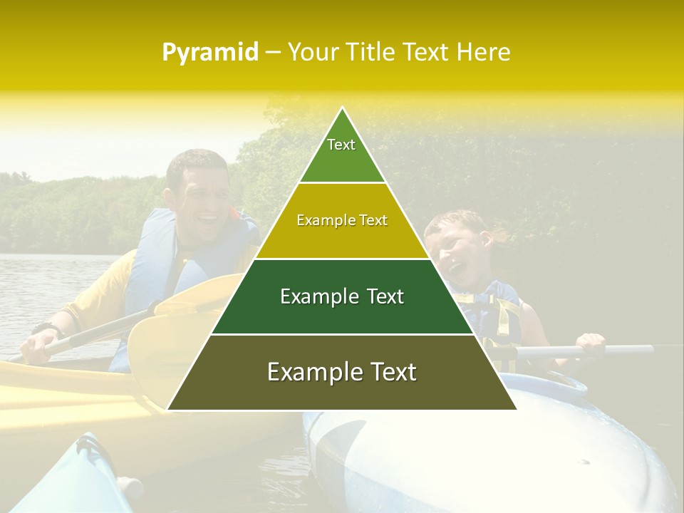 Father And Son Kayaking PowerPoint Template