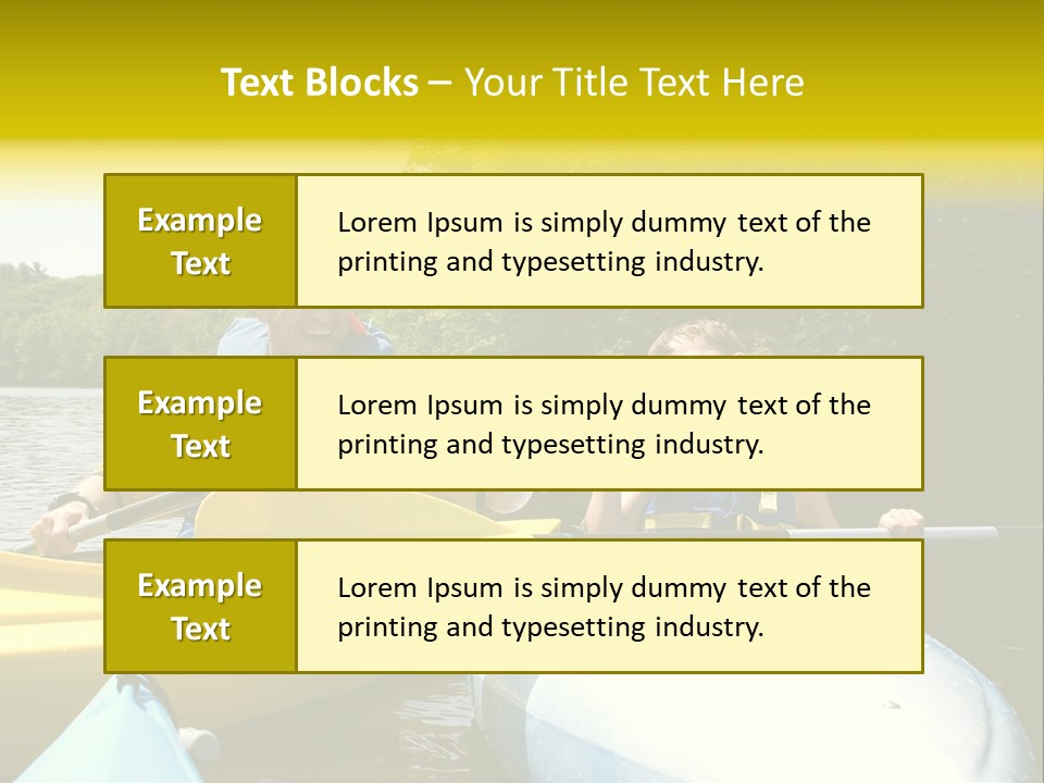 Father And Son Kayaking PowerPoint Template