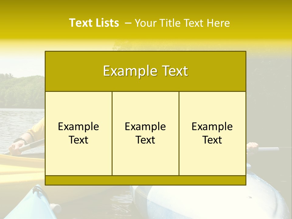 Father And Son Kayaking PowerPoint Template