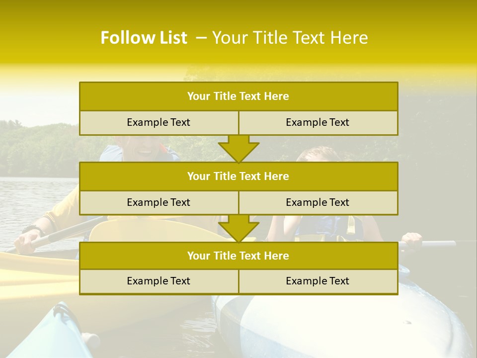 Father And Son Kayaking PowerPoint Template