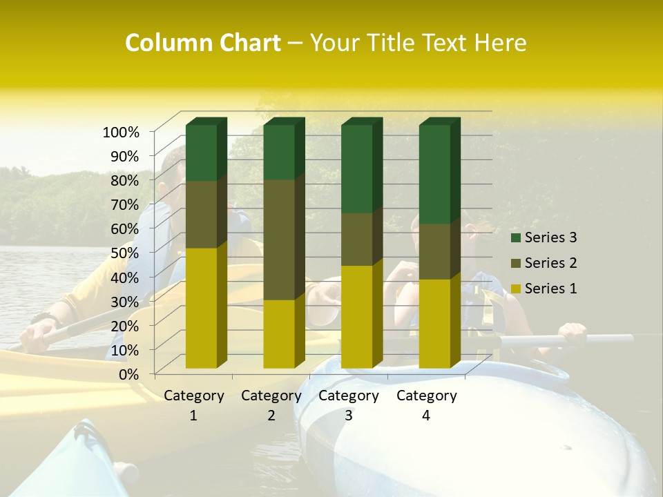Father And Son Kayaking PowerPoint Template
