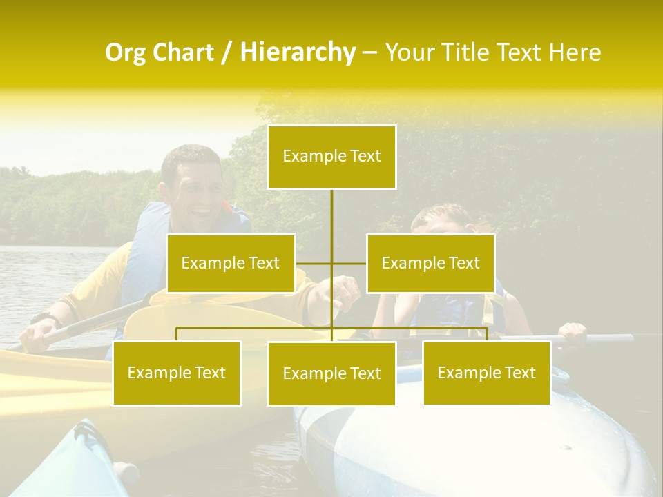 Father And Son Kayaking PowerPoint Template