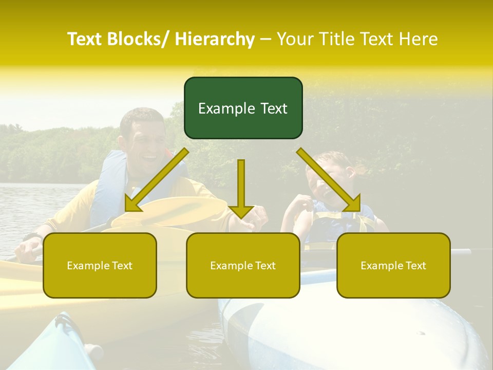 Father And Son Kayaking PowerPoint Template