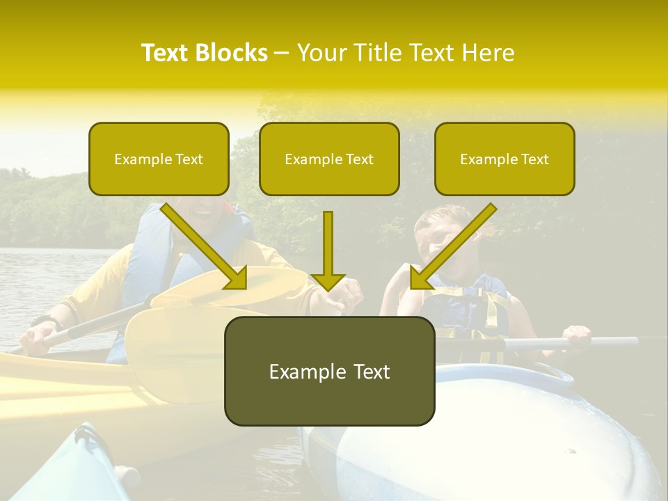 Father And Son Kayaking PowerPoint Template