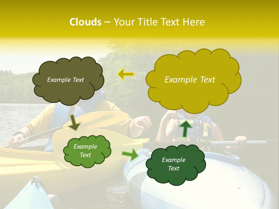 Father And Son Kayaking PowerPoint Template