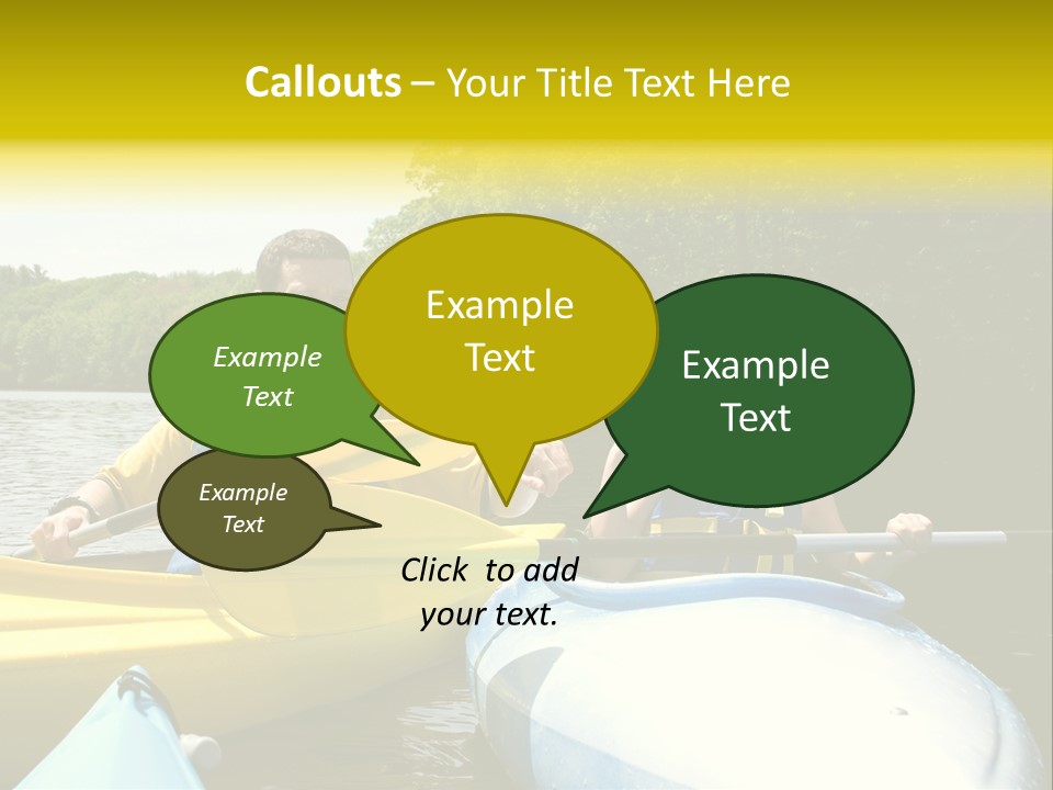 Father And Son Kayaking PowerPoint Template