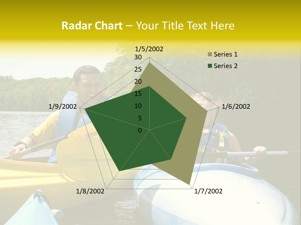 Father And Son Kayaking PowerPoint Template