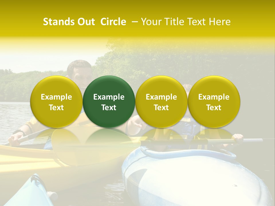 Father And Son Kayaking PowerPoint Template