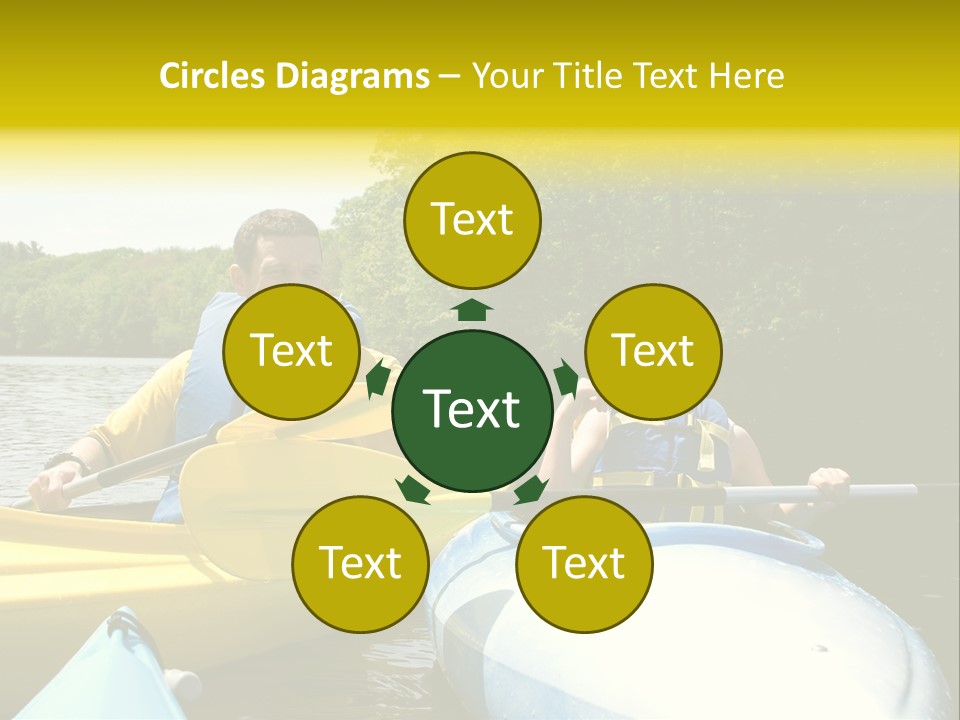 Father And Son Kayaking PowerPoint Template