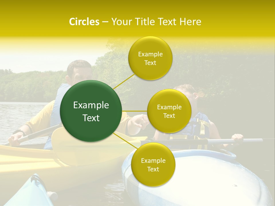 Father And Son Kayaking PowerPoint Template