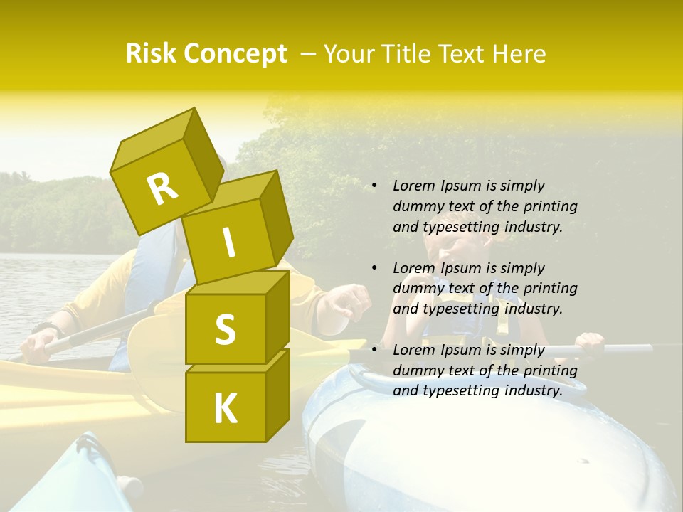 Father And Son Kayaking PowerPoint Template