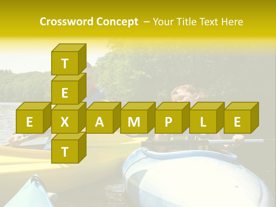 Father And Son Kayaking PowerPoint Template