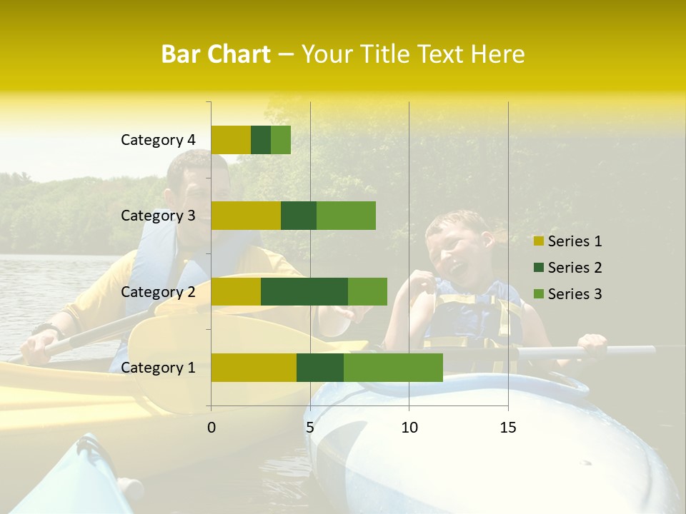 Father And Son Kayaking PowerPoint Template
