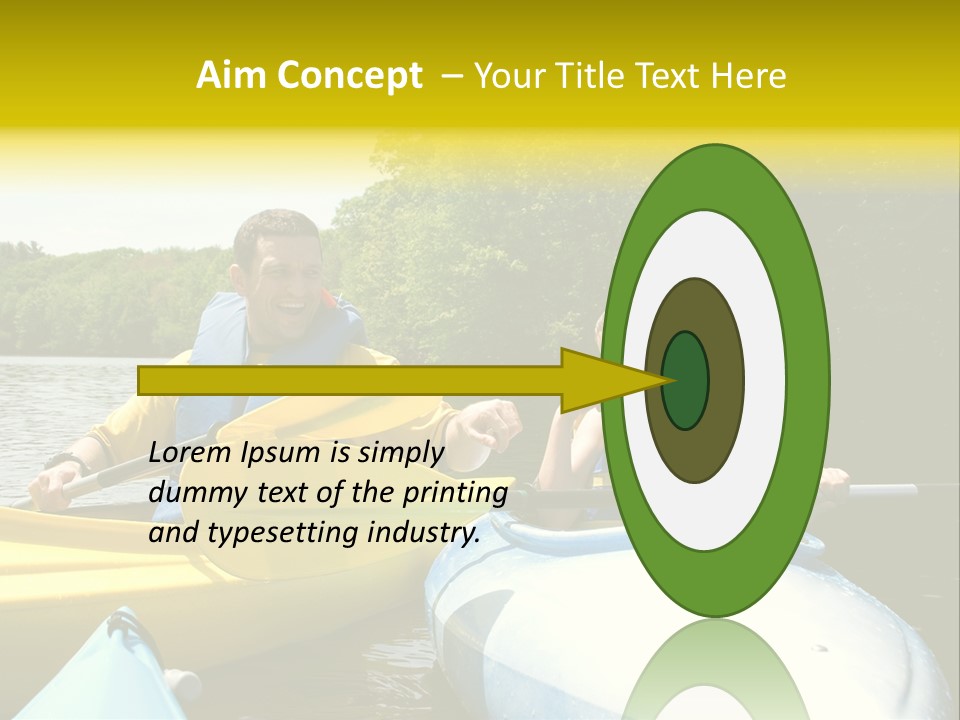 Father And Son Kayaking PowerPoint Template