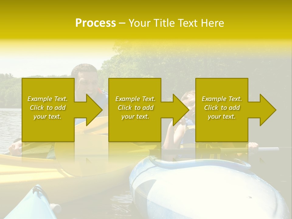 Father And Son Kayaking PowerPoint Template
