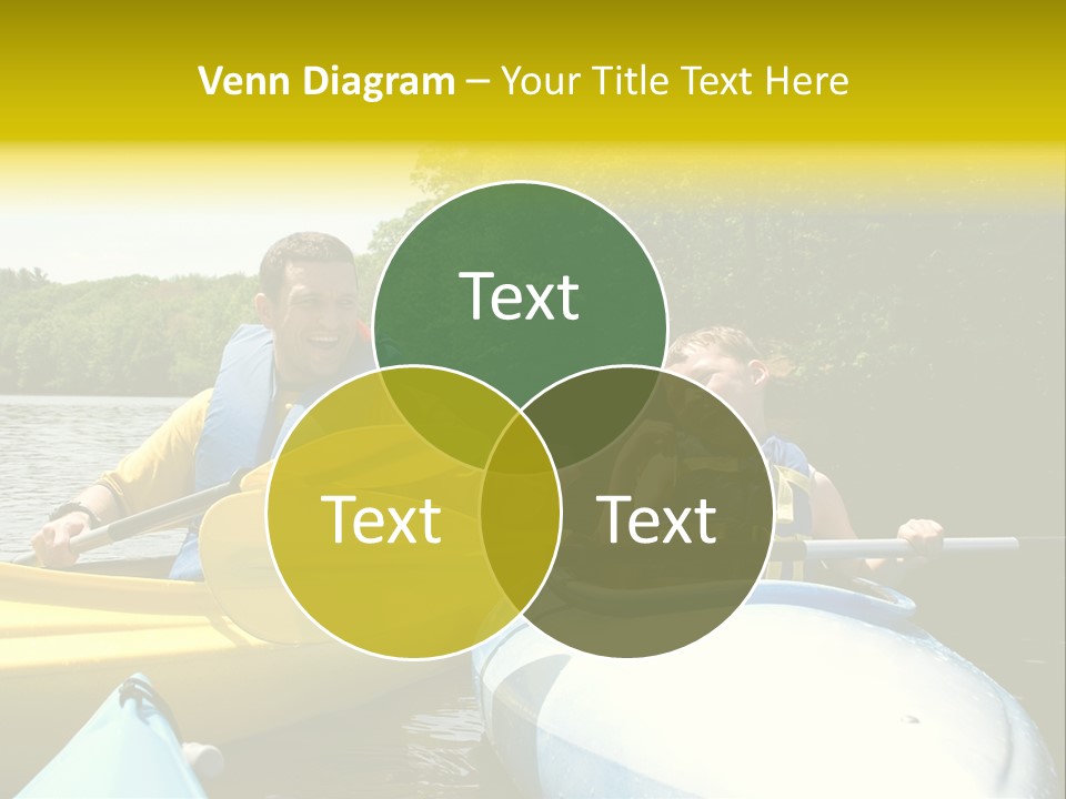 Father And Son Kayaking PowerPoint Template