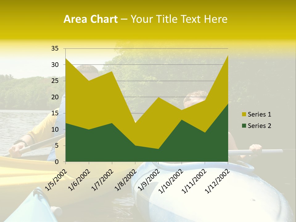 Father And Son Kayaking PowerPoint Template