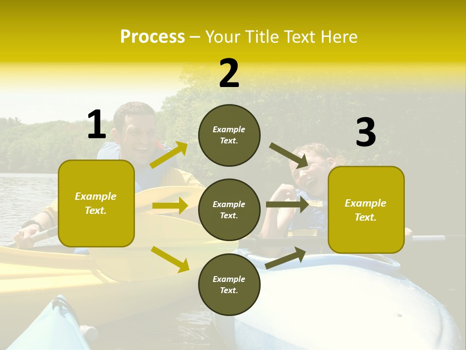Father And Son Kayaking PowerPoint Template
